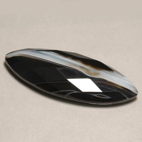 36.30 ct Multicolor Agate Gemstone, Agate Gem in Marquise Rose-Cut Shape for Sale.