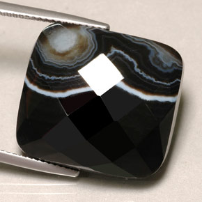 29.53 ct Multicolor Agate Gemstone, Agate Gem in Cushion Rose-Cut Shape for Sale.