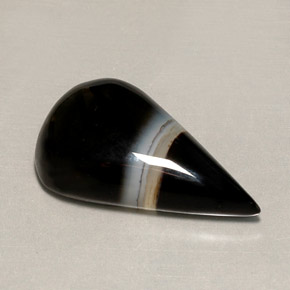 17.64 ct Multicolor Agate Stone, Natural Agate in Pear Cabochon Shape for Sale