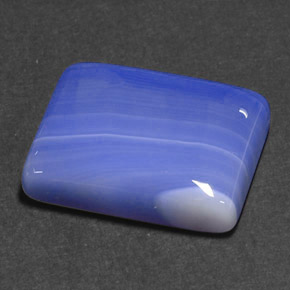 20.83 ct Blue Agate Gemstone, Agate Gem in Baguette Cabochon Shape for Sale.