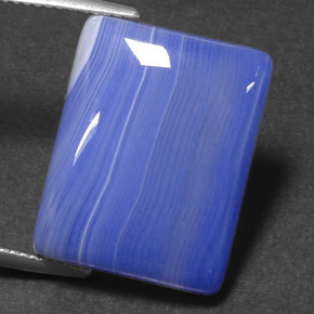 20.83 ct Blue Agate Stone, Natural Agate in Baguette Cabochon Shape for Sale