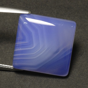 21.17 ct Blue Agate Stone, Natural Agate in Square Cabochon Shape for Sale