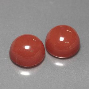 4.47 ct Orange Agate Stone, Natural Agate in Round Cabochon Shape for Sale