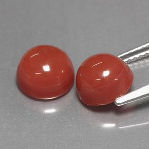 Agate Gemstone in 8 mm (calibrated) Size for Sale, Agate Stone in Orange Color