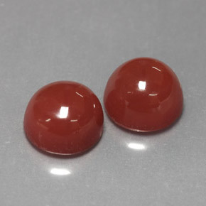 4.61 ct Orange Agate Stone, Natural Agate in Round Cabochon Shape for Sale
