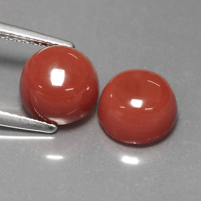 4.88 ct Orange Agate Gemstone, Agate Gem in Round Cabochon Shape for Sale.