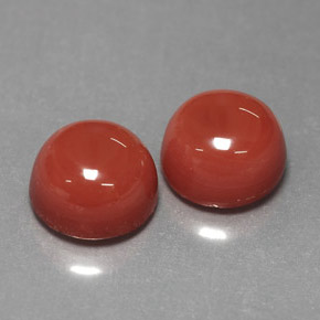 4.88 ct Orange Agate Stone, Natural Agate in Round Cabochon Shape for Sale