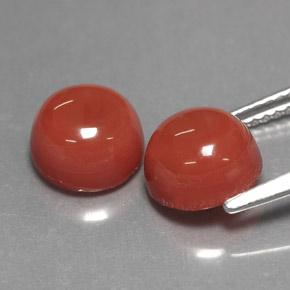 Agate Gemstone in 8 mm (calibrated) Size for Sale, Agate Stone in Orange Color