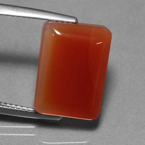 10.71 ct Orange Agate Gemstone, Agate Gem in Baguette Cabochon Shape for Sale.
