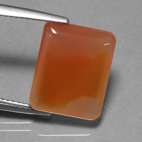9.32 ct Orange Agate Gemstone, Agate Gem in Baguette Cabochon Shape for Sale.