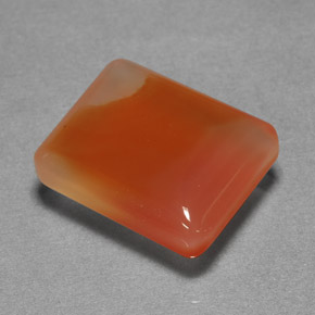9.32 ct Orange Agate Stone, Natural Agate in Baguette Cabochon Shape for Sale