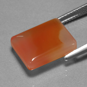 Agate Gemstone in 14.5 x 11.7 mm Size for Sale, Agate Stone in Orange Color