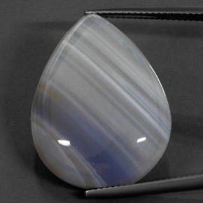 27.72 ct Multicolor Agate Stone, Natural Agate in Pear Cabochon Shape for Sale