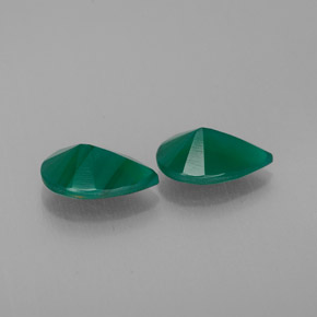 Agate Gemstone in 9 x 6.3 mm Size for Sale, Agate Stone in Green Color