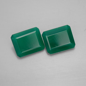 4.85 ct Green Agate Stone, Natural Agate in Octagon Facet Shape for Sale