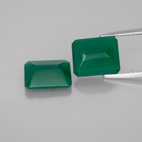 Agate Gemstone in 10 x 8 mm (calibrated) Size for Sale, Agate Stone in Green Color