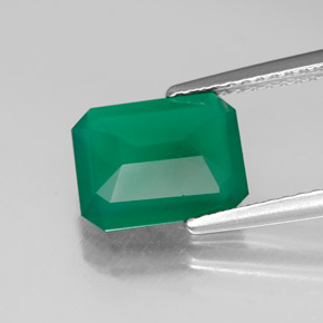 Agate Gemstone in 9.6 x 7.6 mm Size for Sale, Agate Stone in Green Color