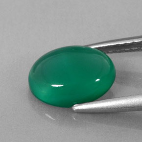 Agate Gemstone in 9 x 7 mm (calibrated) Size for Sale, Agate Stone in Blue Green Color