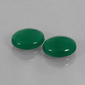 2.69 ct Green Agate Gemstone, Agate Gem in Oval Cabochon Shape for Sale.
