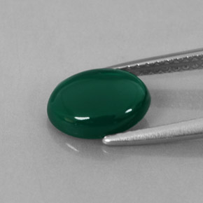 Agate Gemstone in 9 x 7 mm (calibrated) Size for Sale, Agate Stone in Green Color