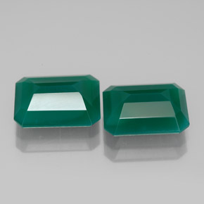 Agate Gemstone in 10 x 8 mm (calibrated) Size for Sale, Agate Stone in Green Color