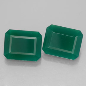 4.01 ct Green Agate Stone, Natural Agate in Octagon Facet Shape for Sale