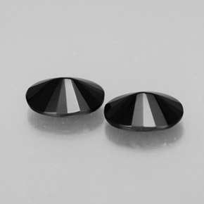 Agate Gemstone in 8 x 6 mm (calibrated) Size for Sale, Agate Stone in Black Color