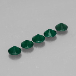 Agate Gemstone in 4 mm (calibrated) Size for Sale, Agate Stone in Green Color