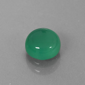 1.01 ct Green Agate Stone, Natural Agate in Round Cabochon Shape for Sale