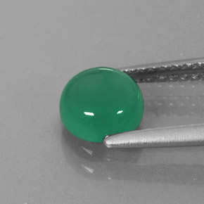 Agate Gemstone in 6.5 mm (calibrated) Size for Sale, Agate Stone in Green Color