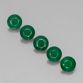 1.11 ct Green Agate Gemstone, Agate Gem in Round Facet Shape for Sale.