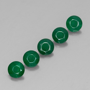 1.11 ct Green Agate Stone, Natural Agate in Round Facet Shape for Sale