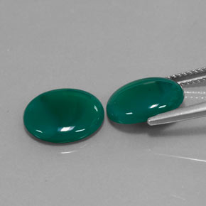 Agate Gemstone in 12 x 10 mm (calibrated) Size for Sale, Agate Stone in Green Color
