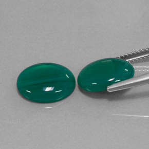 Agate Gemstone in 12 x 10 mm (calibrated) Size for Sale, Agate Stone in Green Color