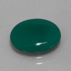 2.75 ct Green Agate Stone, Natural Agate in Oval Cabochon Shape for Sale