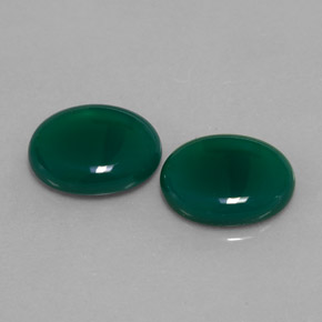 6.39 ct Green Agate Stone, Natural Agate in Oval Cabochon Shape for Sale