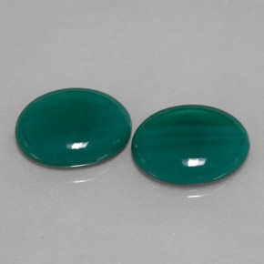 6.16 ct Green Agate Stone, Natural Agate in Oval Cabochon Shape for Sale