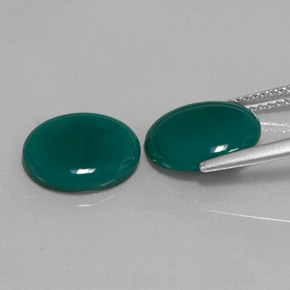 Agate Gemstone in 11 x 9 mm (calibrated) Size for Sale, Agate Stone in Green Color