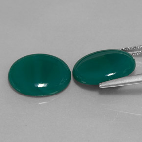 Agate Gemstone in 12 x 10 mm (calibrated) Size for Sale, Agate Stone in Green Color
