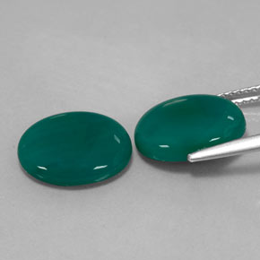 Agate Gemstone in 12 x 10 mm (calibrated) Size for Sale, Agate Stone in Green Color