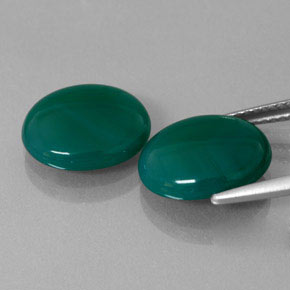 Agate Gemstone in 12 x 10 mm (calibrated) Size for Sale, Agate Stone in Green Color