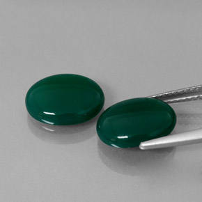 Agate Gemstone in 11 x 9 mm (calibrated) Size for Sale, Agate Stone in Green Color