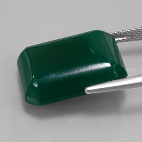 Agate Gemstone in 18.9 x 15.4 mm Size for Sale, Agate Stone in Green Color