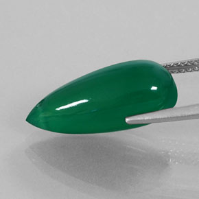 Agate Gemstone in 18.4 x 8 mm Size for Sale, Agate Stone in Green Color