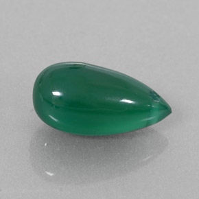 2.88 ct Green Agate Stone, Natural Agate in Drilled Teardrop Shape for Sale