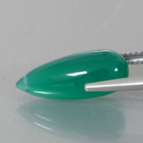 Agate Gemstone in 17.9 x 7.3 mm Size for Sale, Agate Stone in Green Color