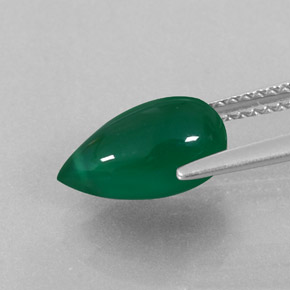 Agate Gemstone in 11.1 x 6 mm Size for Sale, Agate Stone in Green Color