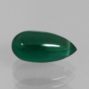 2.85 ct Green Agate Stone, Natural Agate in Drilled Teardrop Shape for Sale