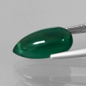 Agate Gemstone in 12.3 x 5.9 mm Size for Sale, Agate Stone in Green Color