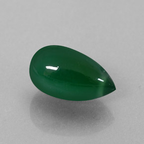 2.07 ct Green Agate Stone, Natural Agate in Drilled Teardrop Shape for Sale